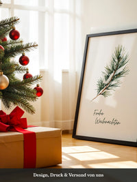 Tannenzweig Schnee Aquarell