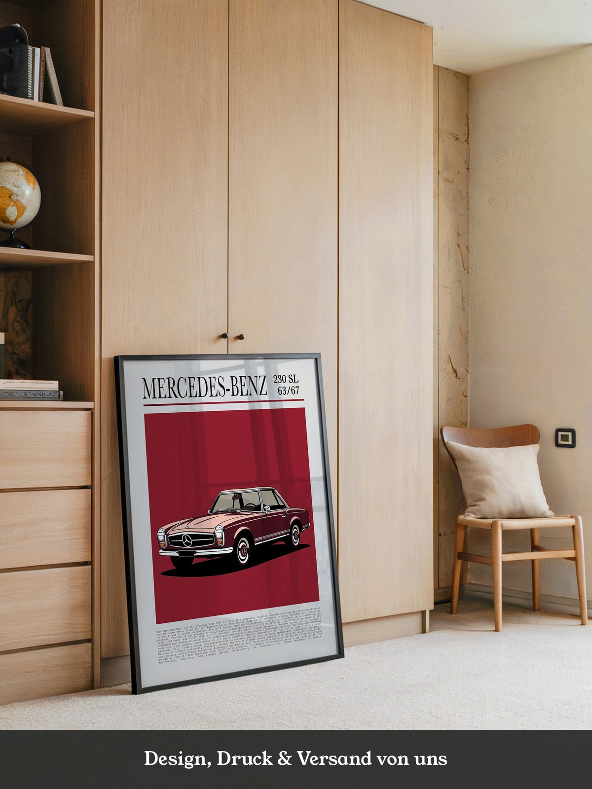Mercedes 230 SL Illustration Retro