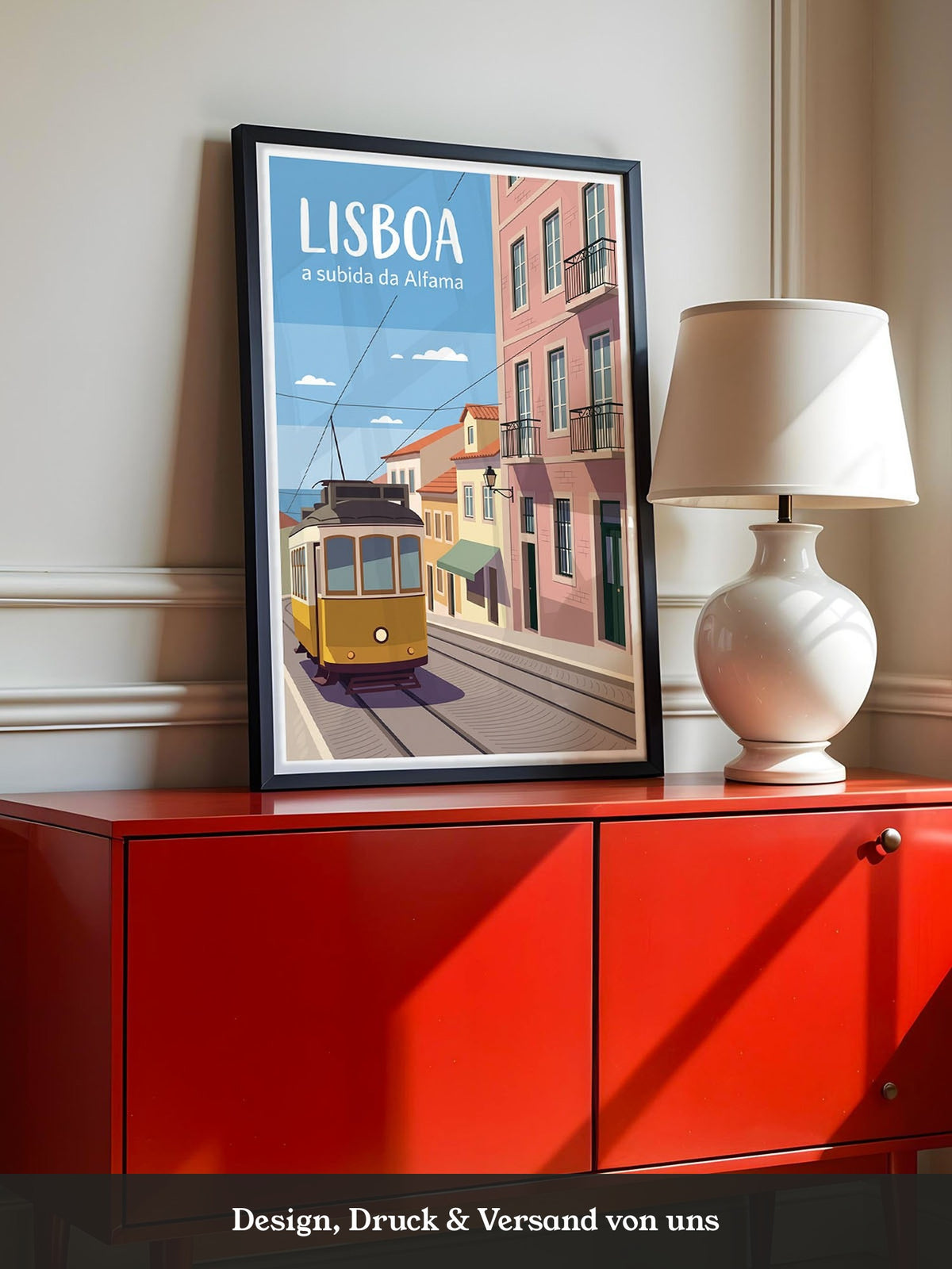 Lissabon Straßenbahn Blau