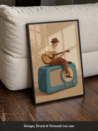 Vintage Radio Gitarrenspieler