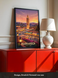 Marrakech Sonnenuntergang Marktszene
