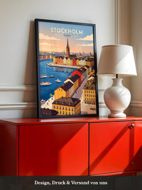 Stockholm Altstadt Skyline Vintage