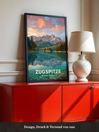 Zugspitze Bergsee Illustration