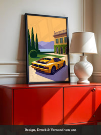 Sportwagen Illustration Gelb