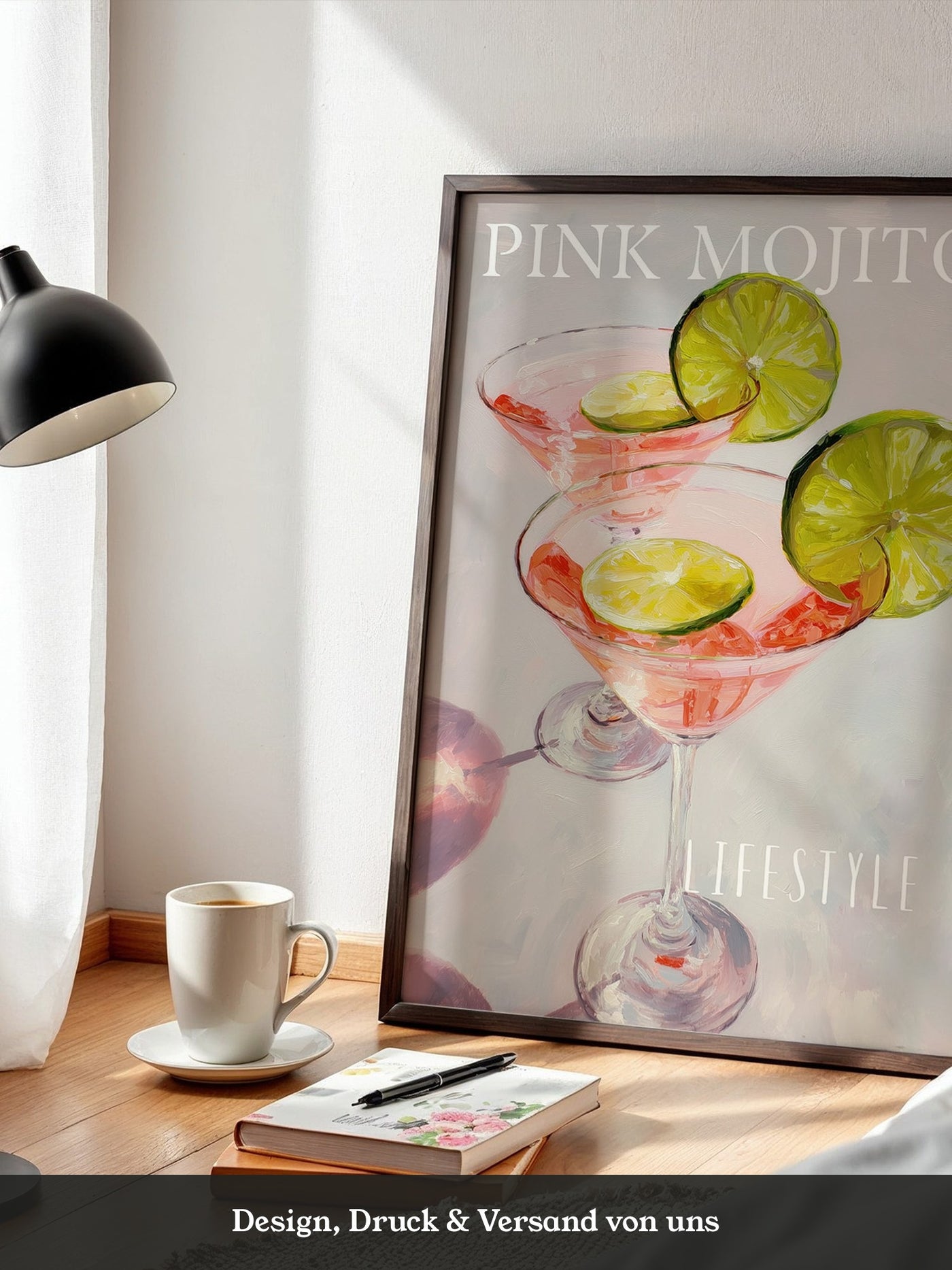Mojito Gläser Rosa Ölgemälde