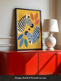 Zebra Federn Illustration Bunt