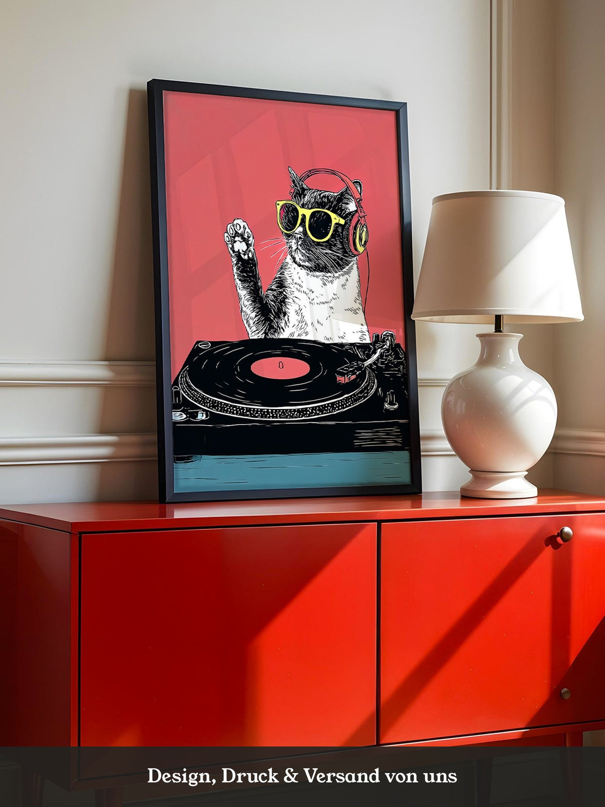 DJ Katze Popart retro
