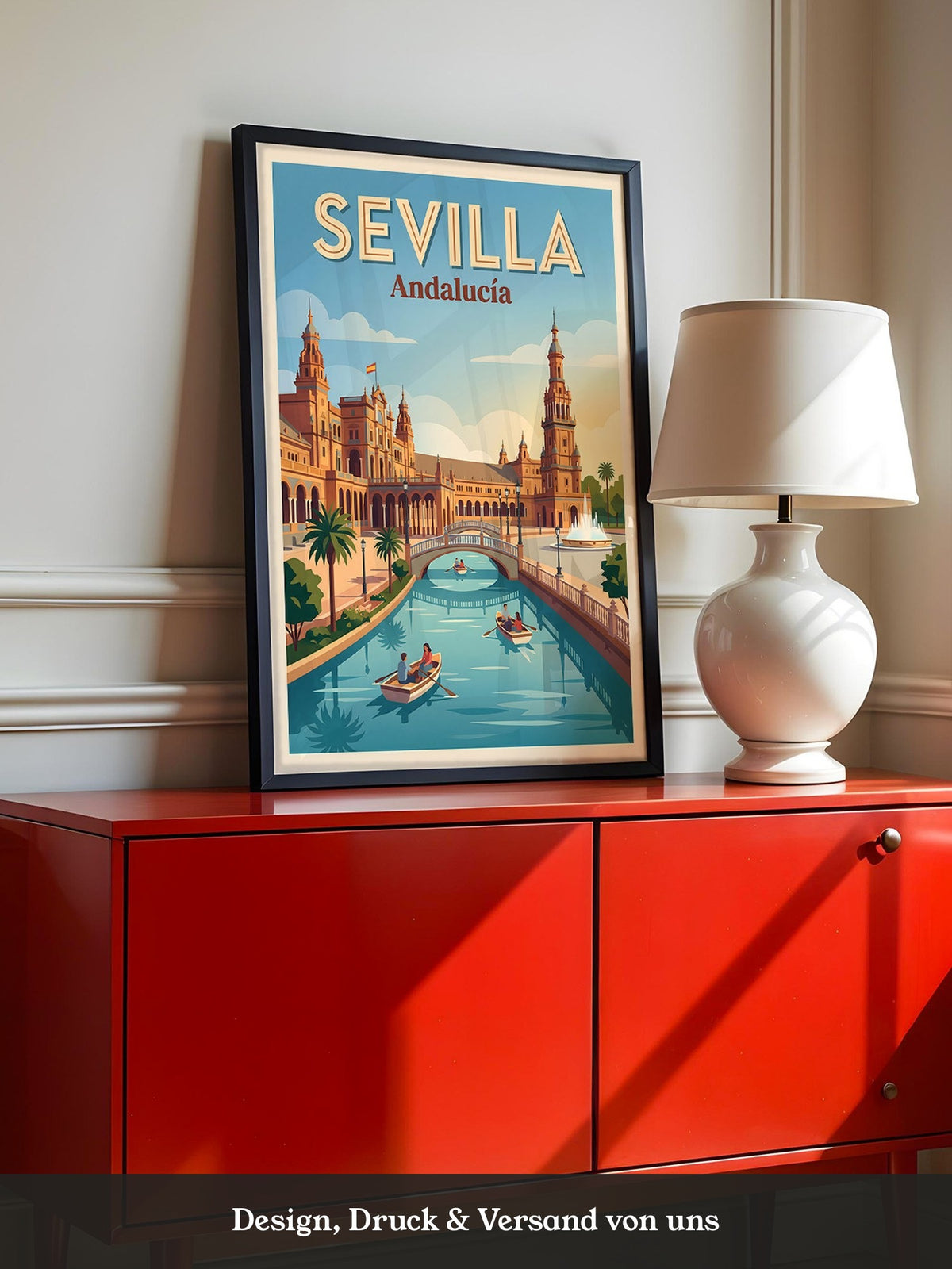 Sevilla Palast Retro Sonnenuntergang