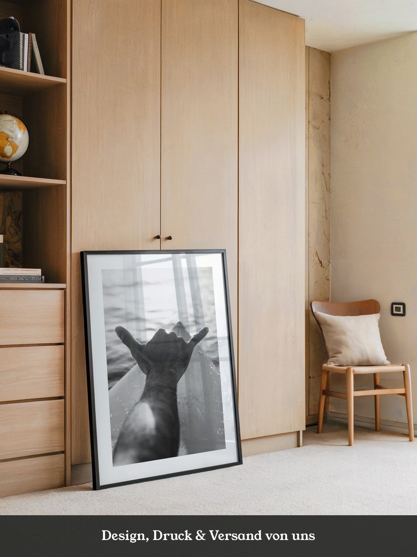 Hand Schattenspiel Daumen Schwarzweiß