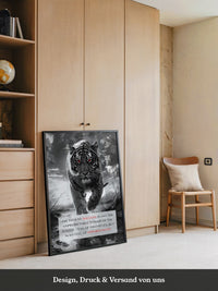 Tiger Porträt Schwarz Rotkontrast