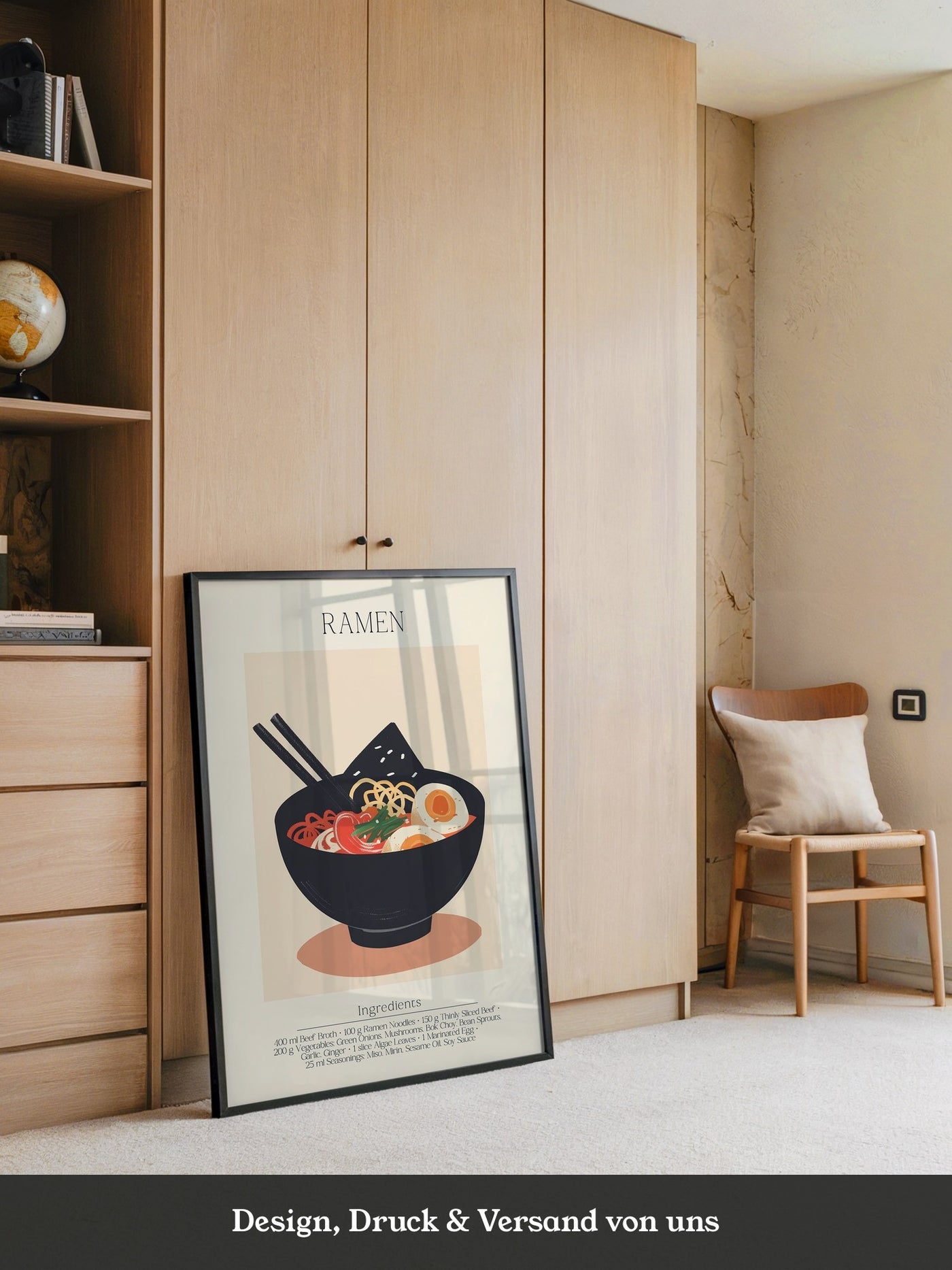 Ramen Schüssel Illustration Retro
