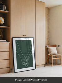 Hände Liniengrafik minimalistisch