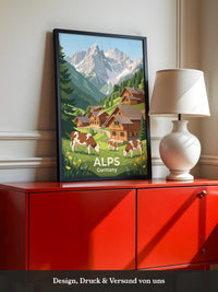 Almhütten Alpen Panoramablick