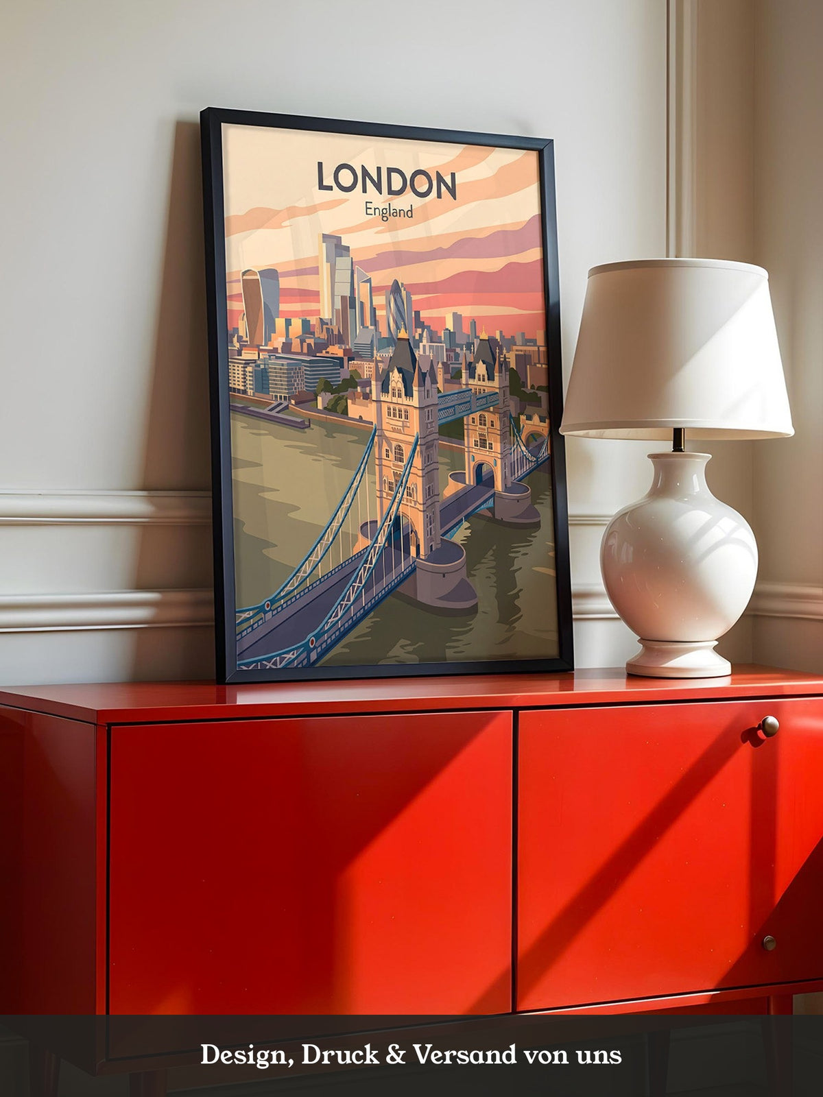 London Skyline Pastellfarben