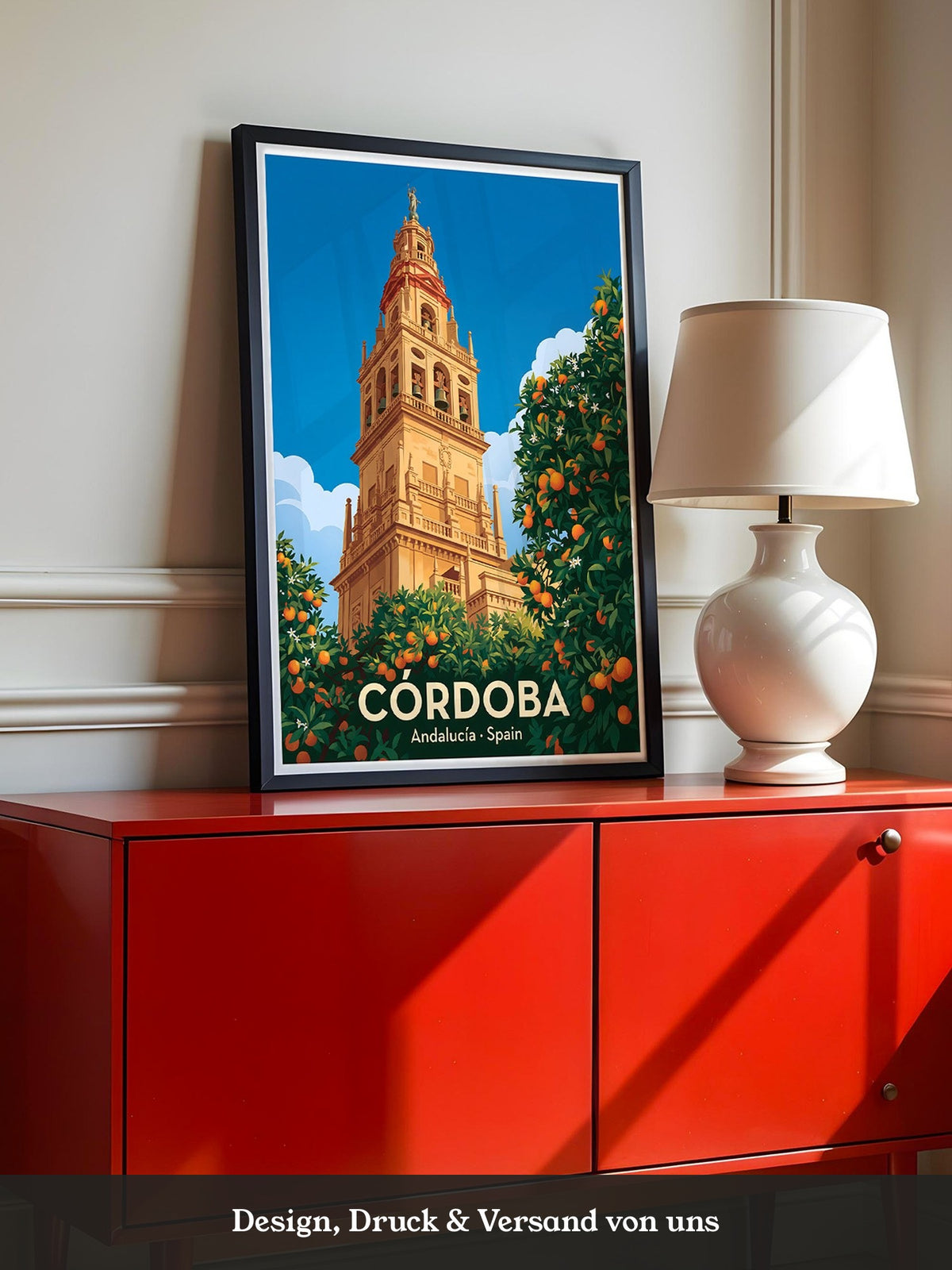 Córdoba Turm Orangenbäume Vintage