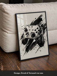 Controller Aquarell Schwarzweiß