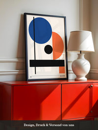 Geometrische Formen Blau Orange