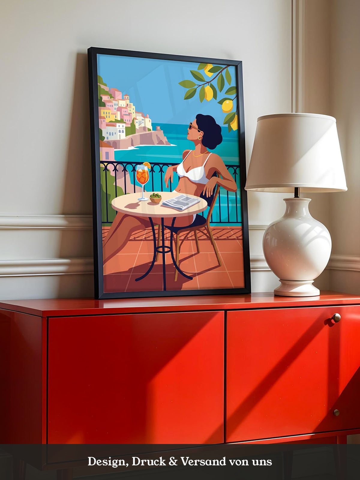 Frau Meer Aperitif Illustration