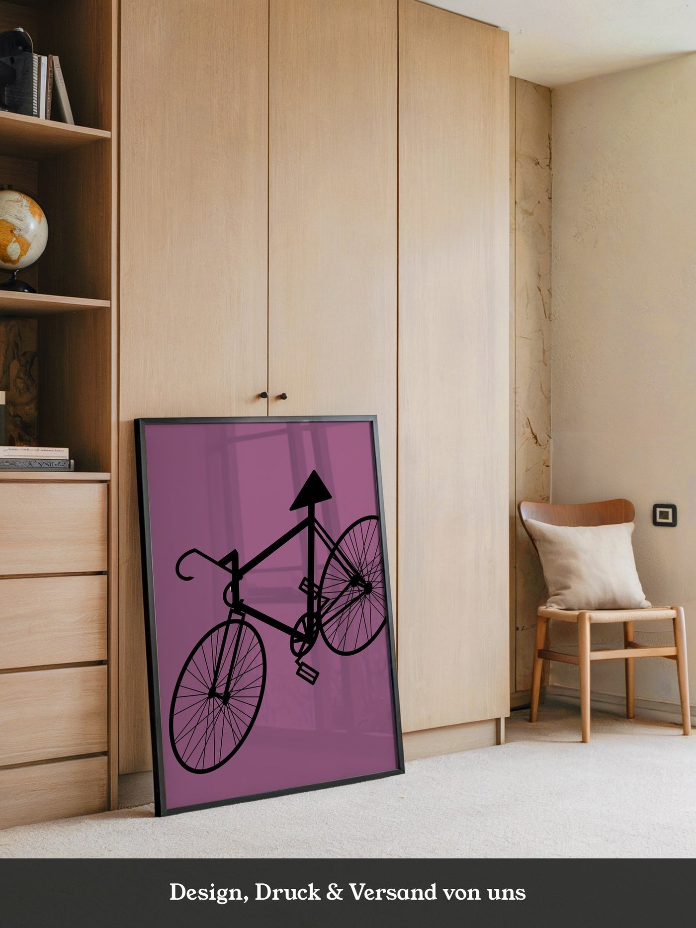 Fahrrad Silhouette lila