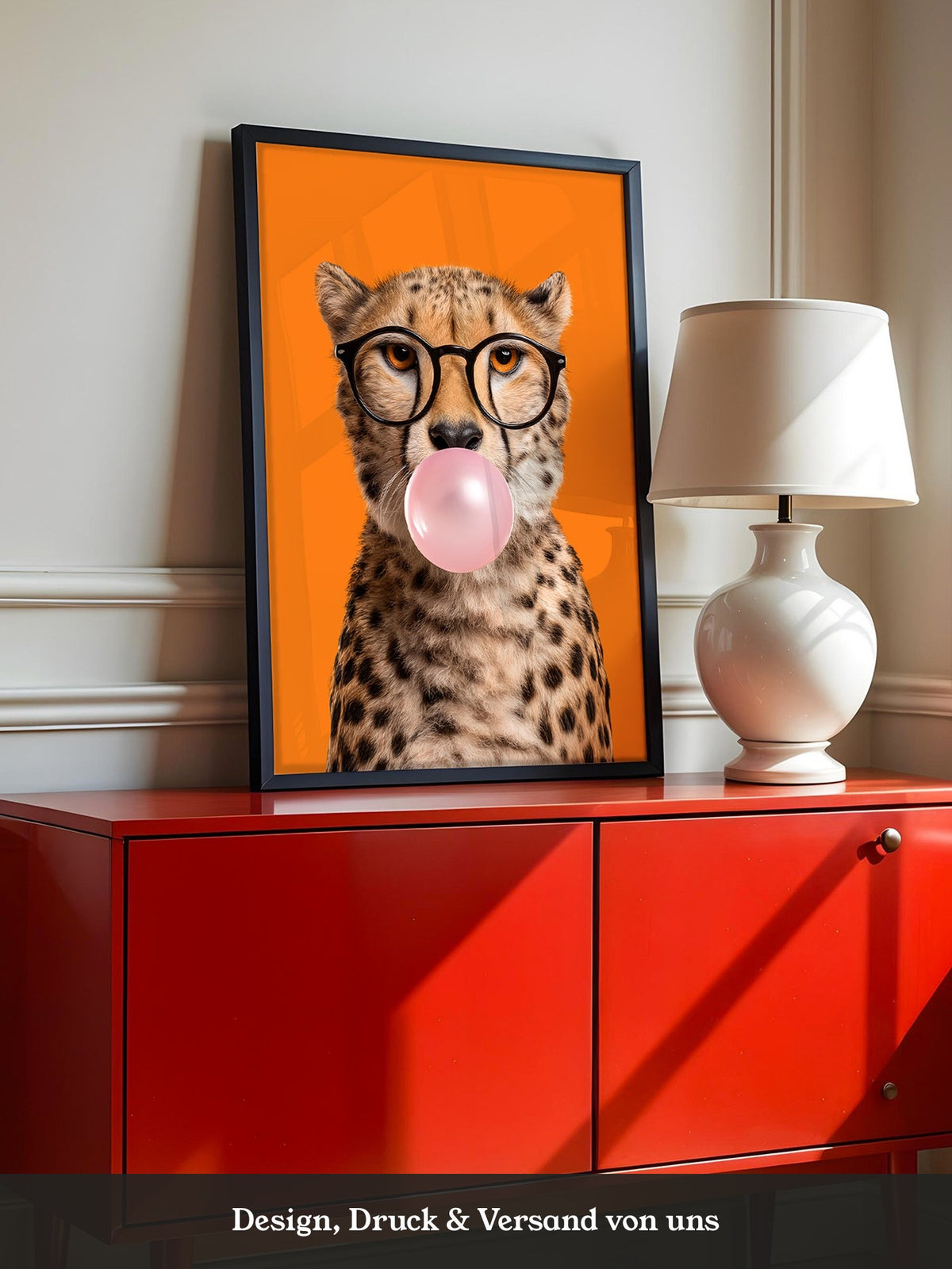 Gepard Brille Kaugummi Pop Art