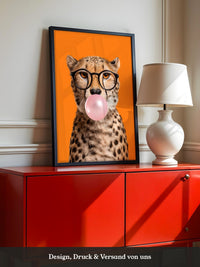 Gepard Brille Kaugummi Pop Art