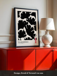 Schwarze Blumen Silhouette Retro