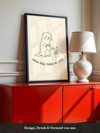 Niedlicher Otter pflanzt Liebe