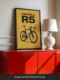 Rennrad schwarz moderne Typografie