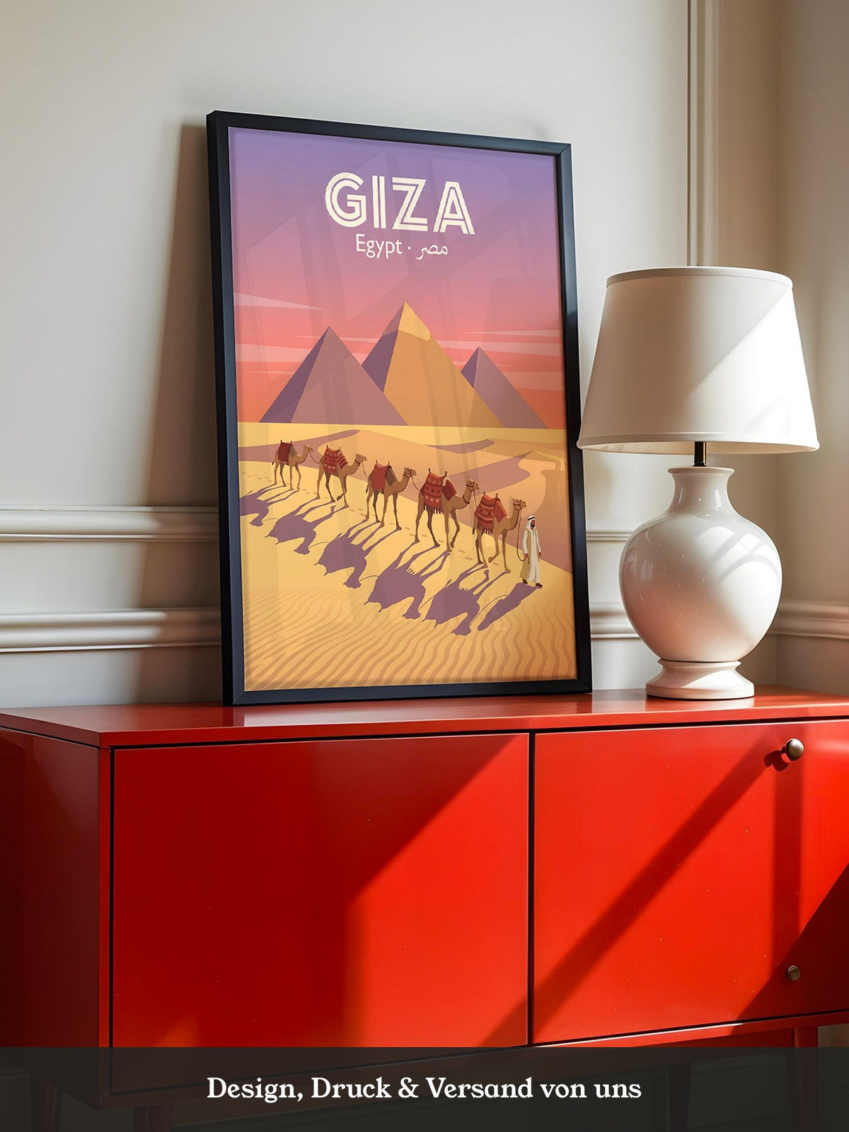 Giza Pyramiden Kamelkarawane