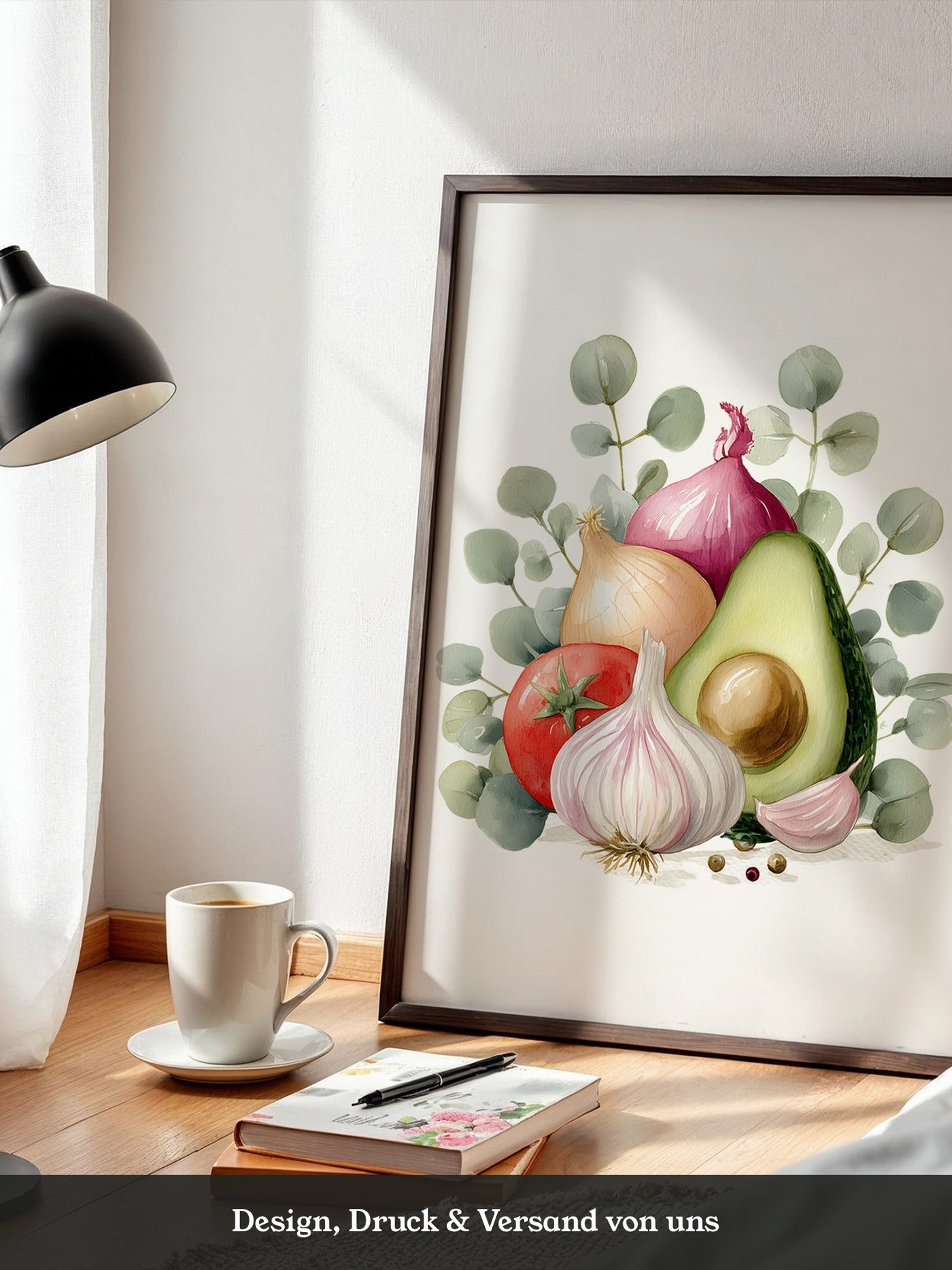 Avocado Stillleben Aquarell