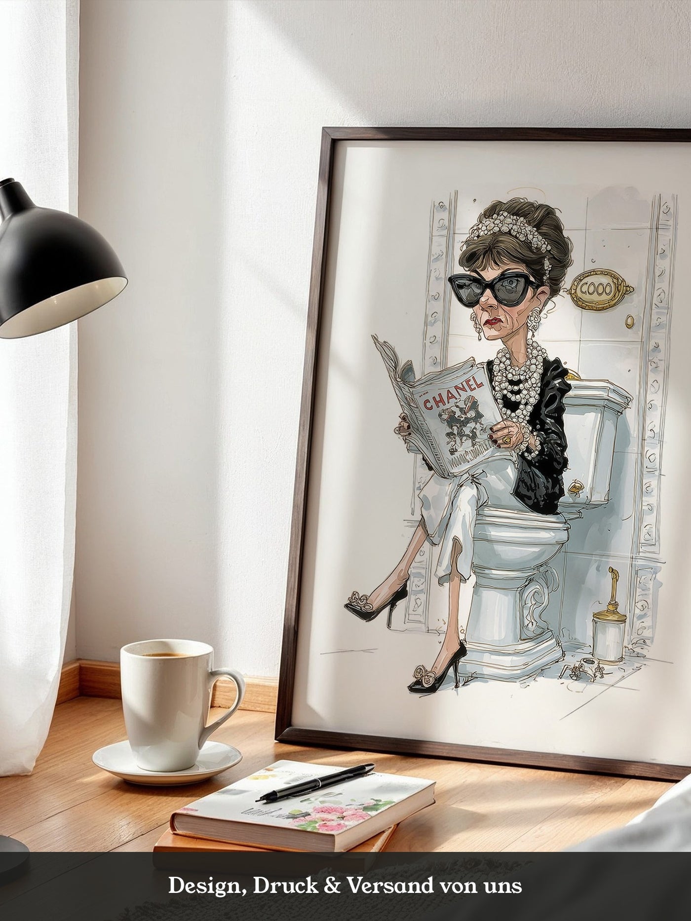 Modeikone Karikatur elegant