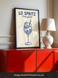 Spritz Glas Illustration Blau
