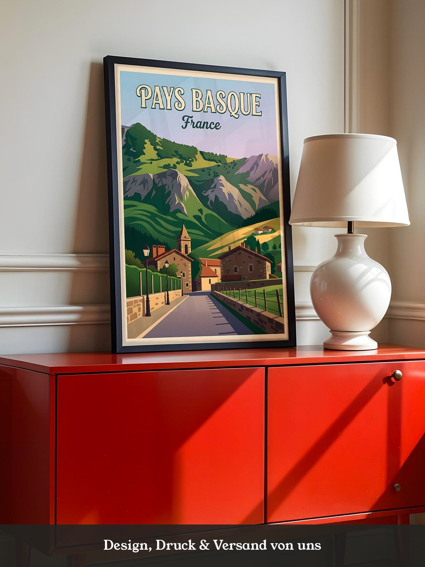 Pays Basque Dorf Retro Stil