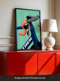 Fahrradlenker Grafik Orange Blau