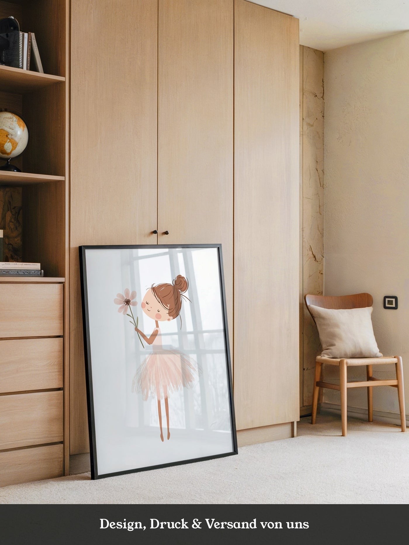 Ballerina Pastell Zeichnung