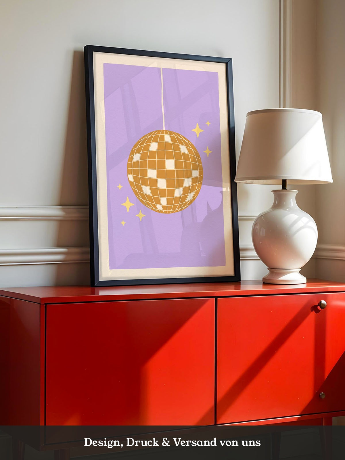 Discokugel Lila Poster