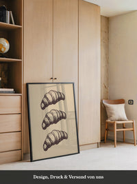 Croissants Vintage Zeichnung