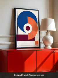 Geometrische Formen Blau Orange