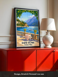 Lake Como Terrasse Sonnenlicht