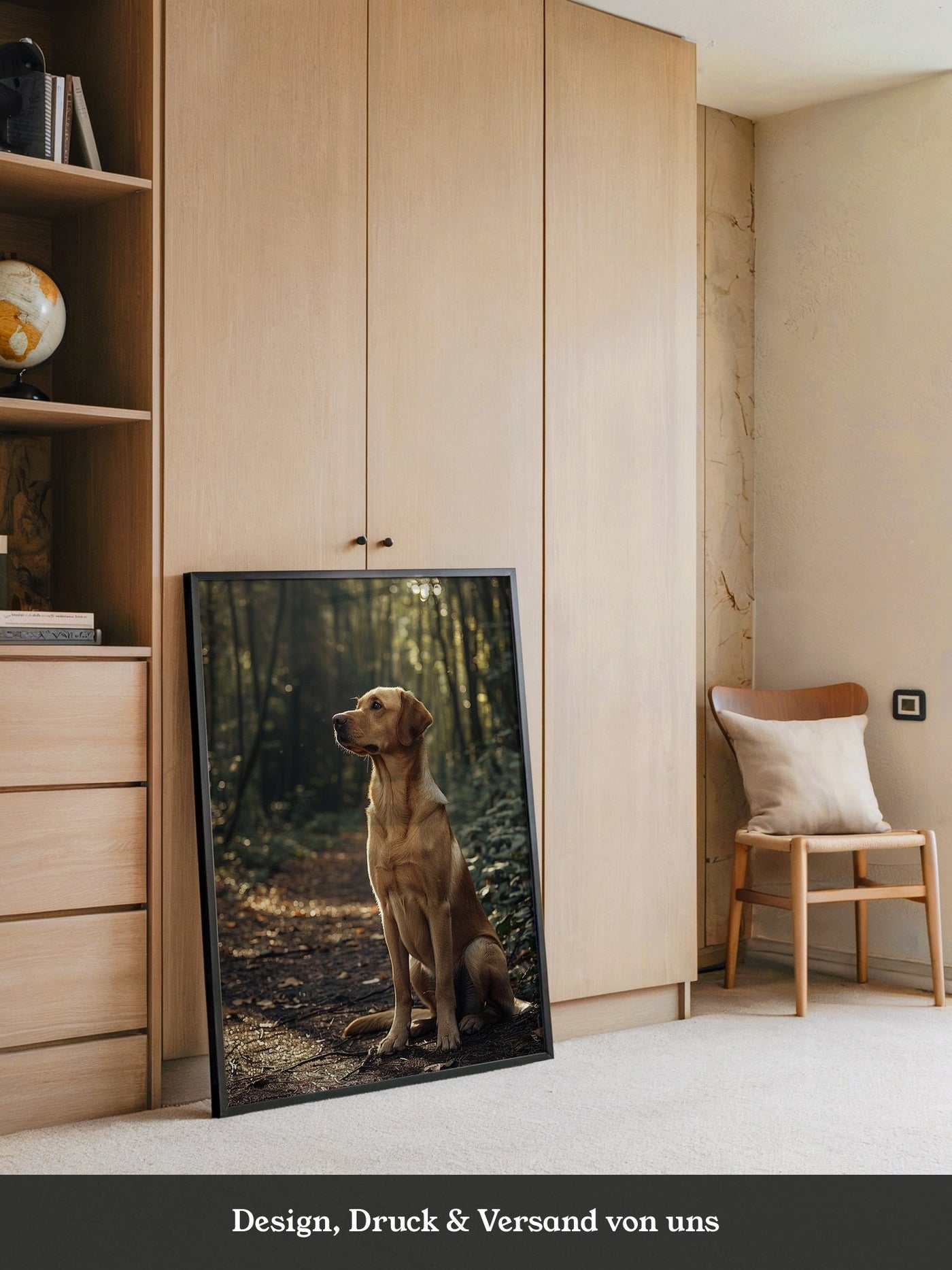 Hund Waldlicht Vintage
