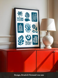 Maritime Motive Blau