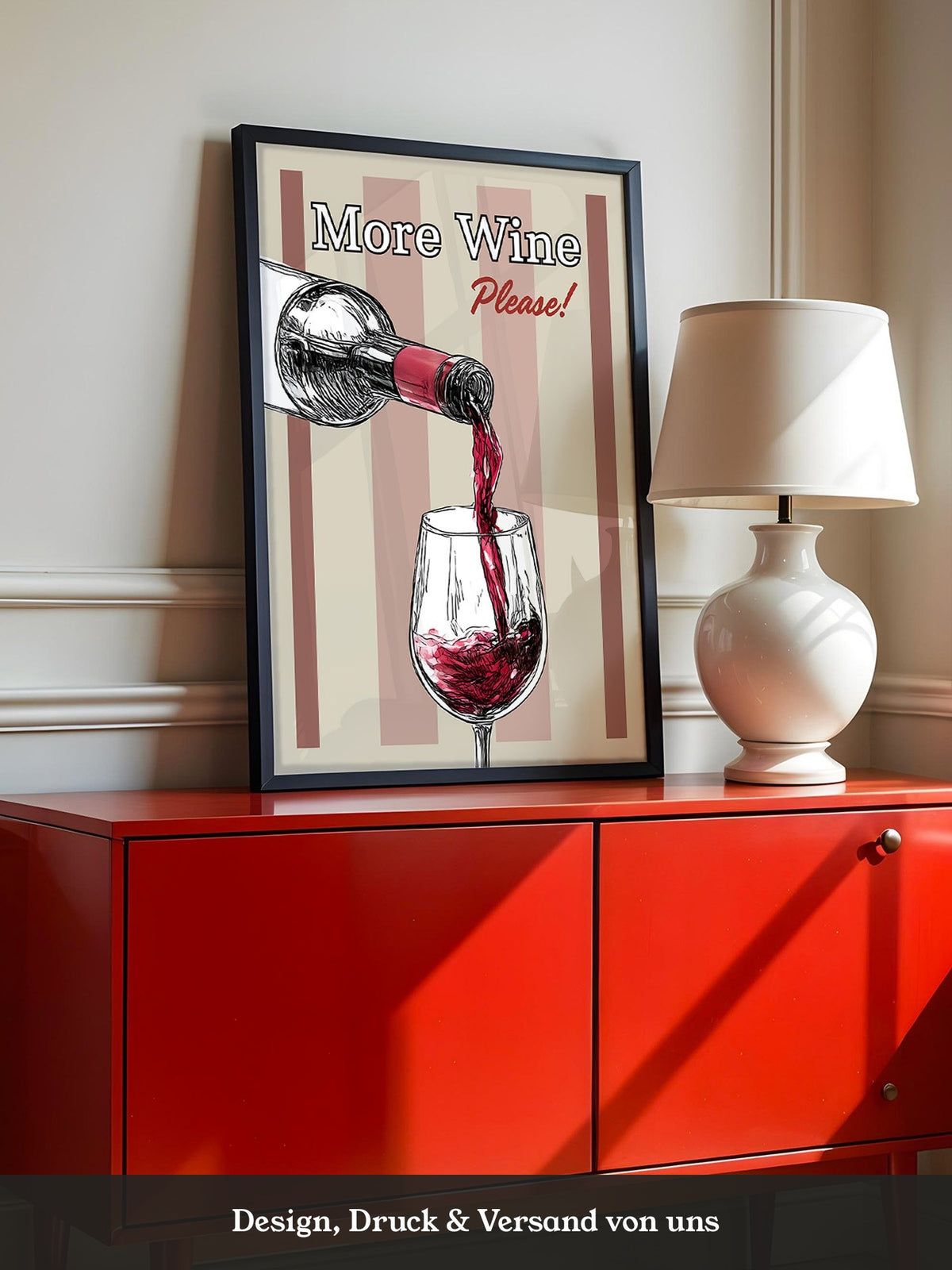 Weinglas Rotwein Zeichnung