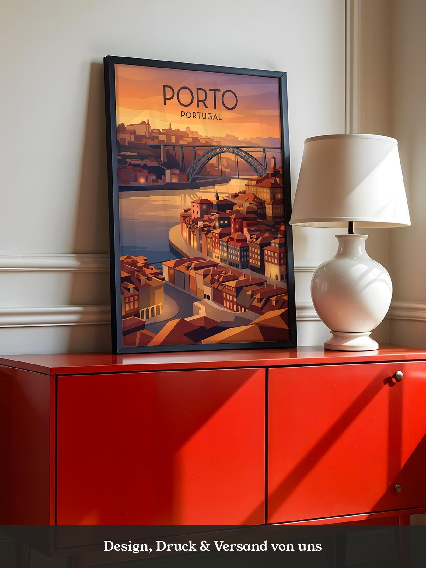 Porto Sonnenuntergang Brücke Vintage