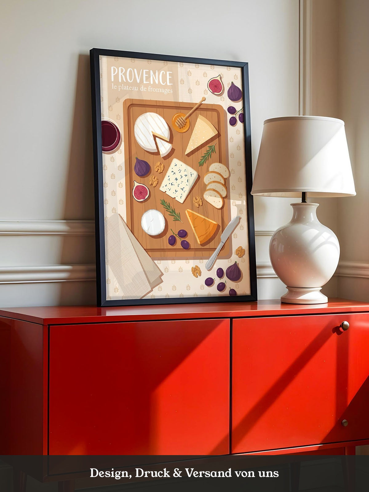 Provence Käseplatte Illustration