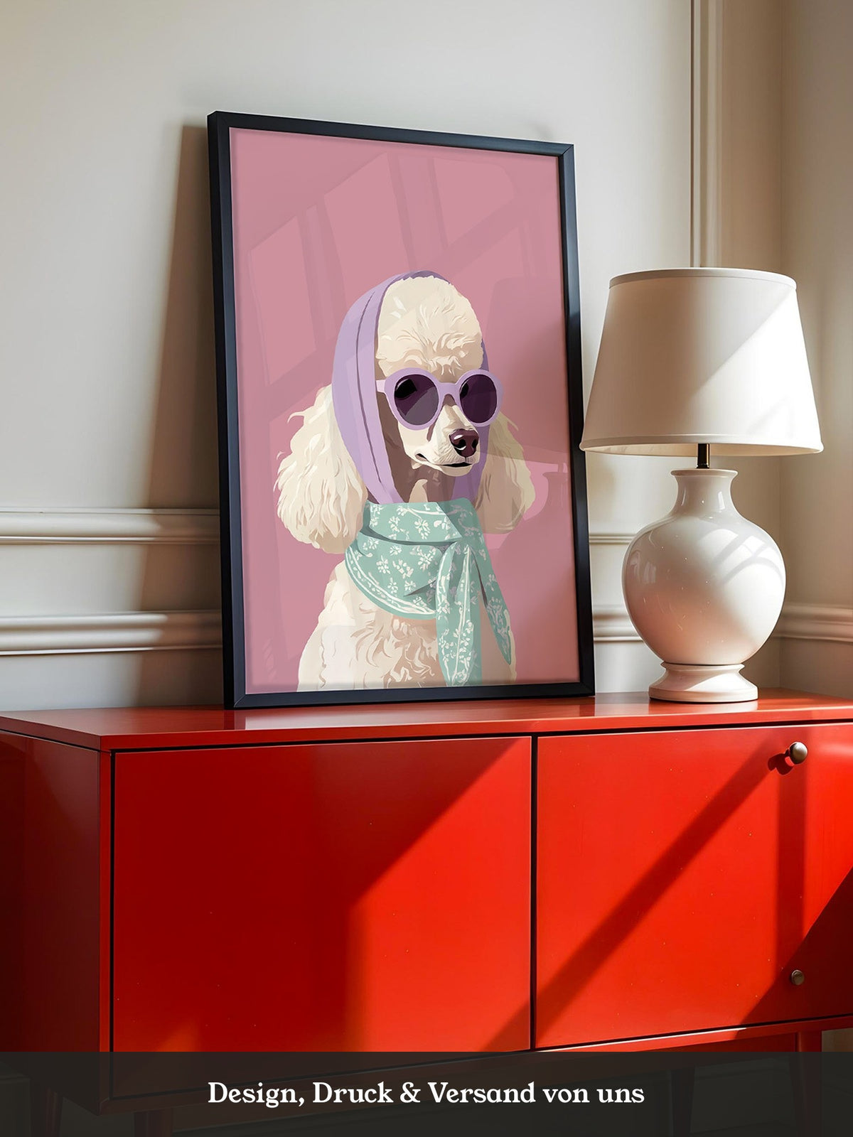 Pudel Pastell Retro-Look