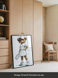 Teddybär Tennis Look Vintage