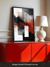 Abstrakte Formen Rot Schwarz