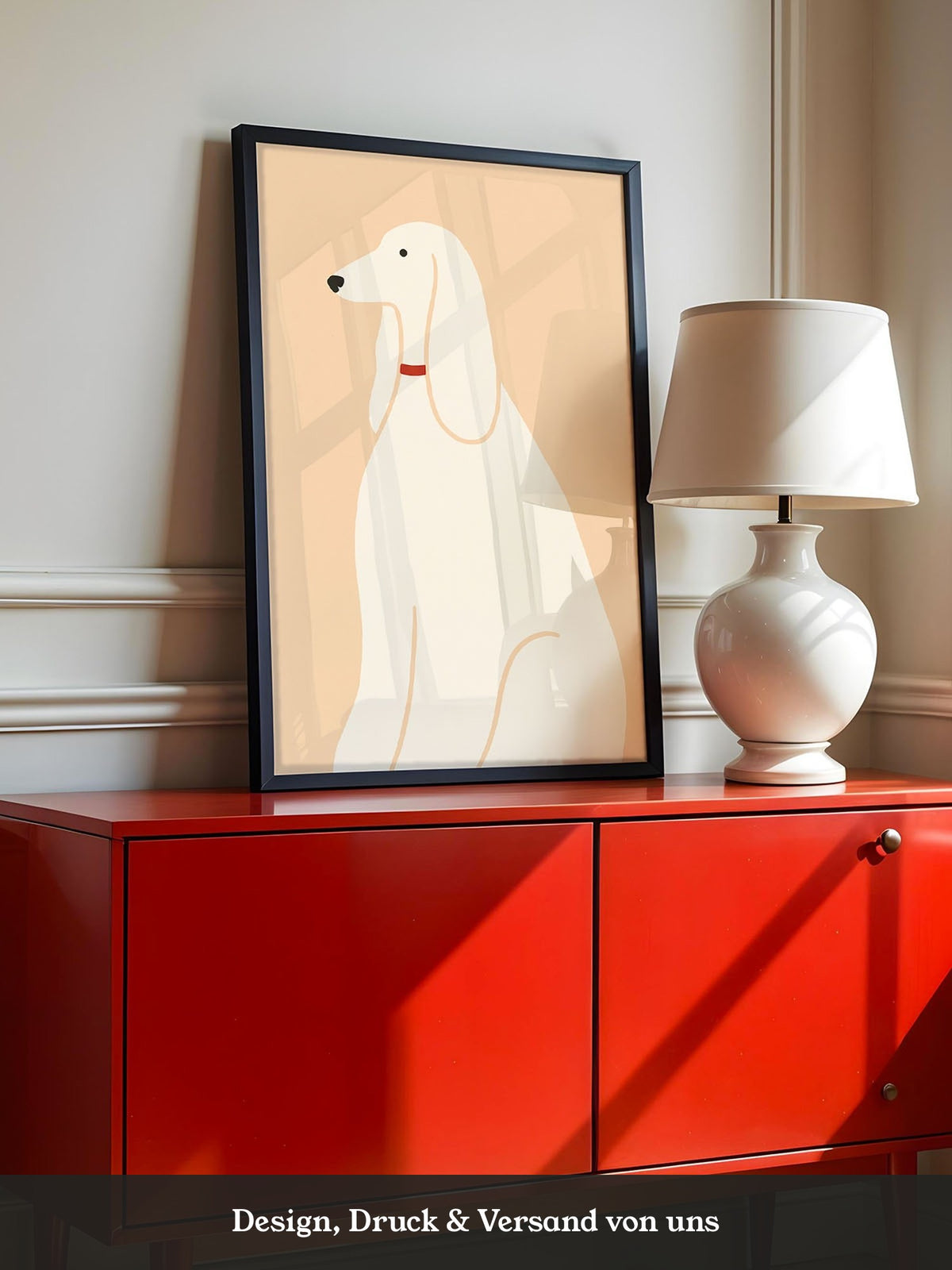 Eleganter Hund minimalistisch