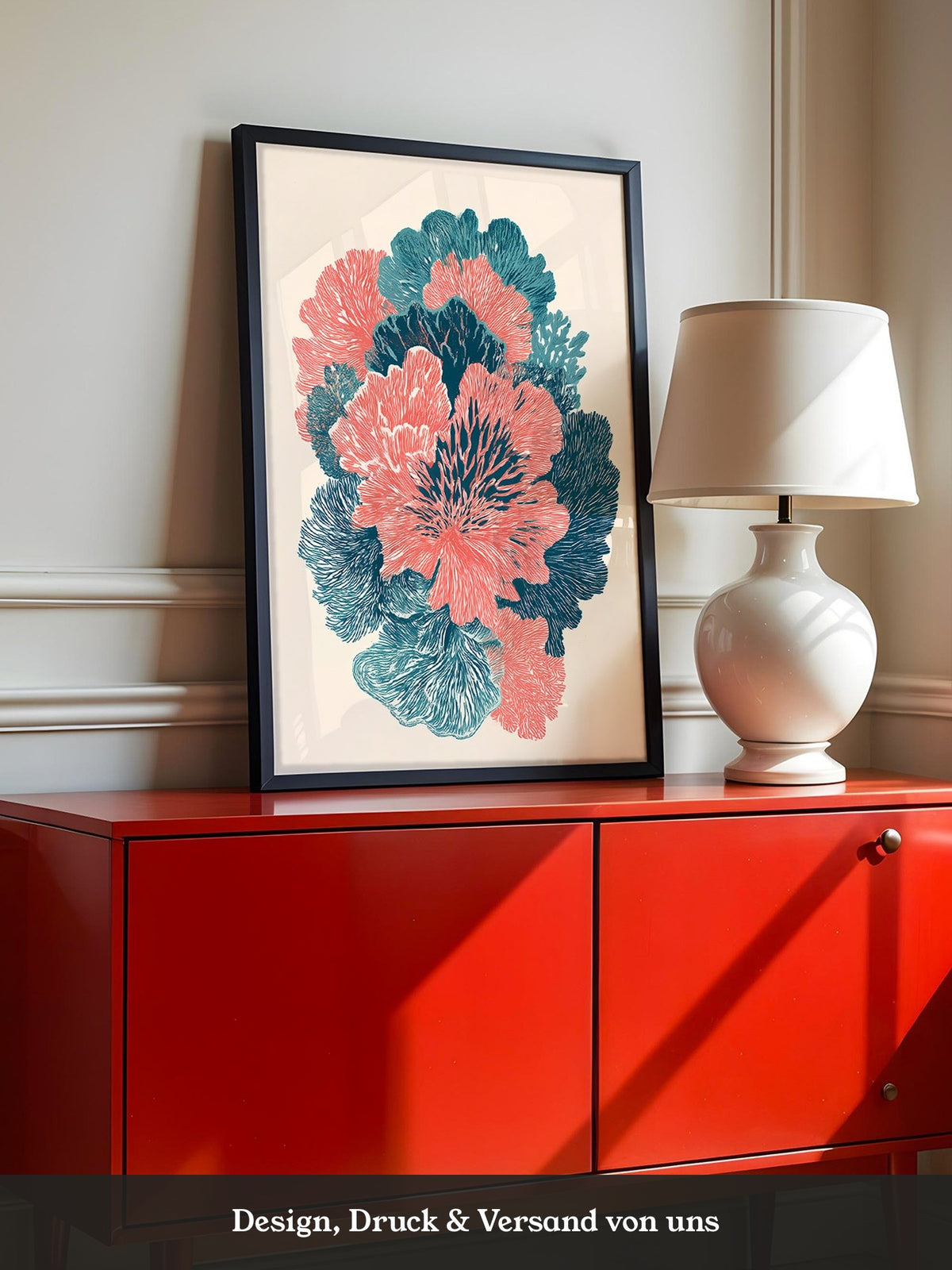 Florale Muster Korallen-Stil