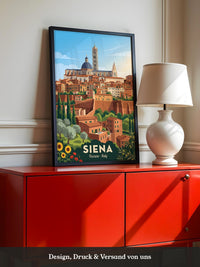 Siena Skyline Italien Vintage